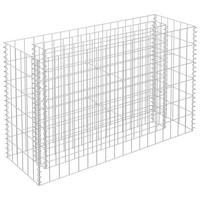 GABIONEN-HOCHBEET Verzinkter Stahl 90x30x60 cm - Silberfarben, Metall (90/60/30cm)