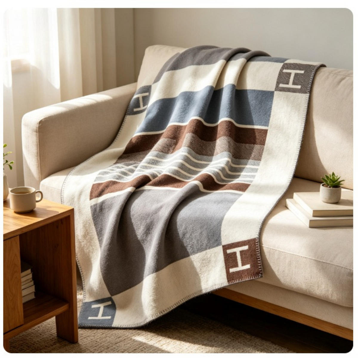 WOHNDECKE – 180 x 130 cm, Grau - Grau, Textil (180/130cm)
