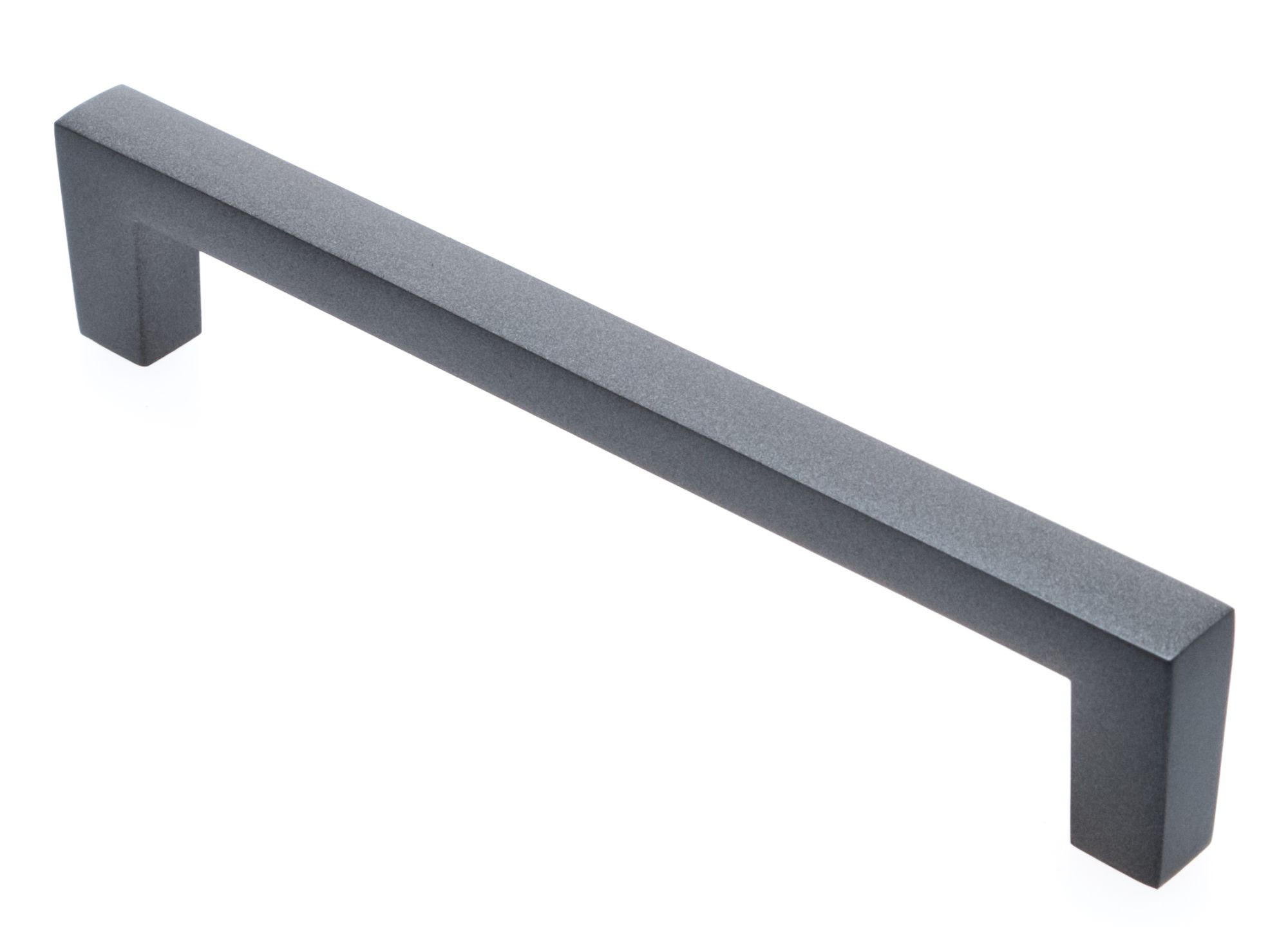 MÖBELGRIFF BA 128mm, Küchengriff Grau matt, Schrankgriff eckig - Grau, Metall (1/2.7/13.8cm)