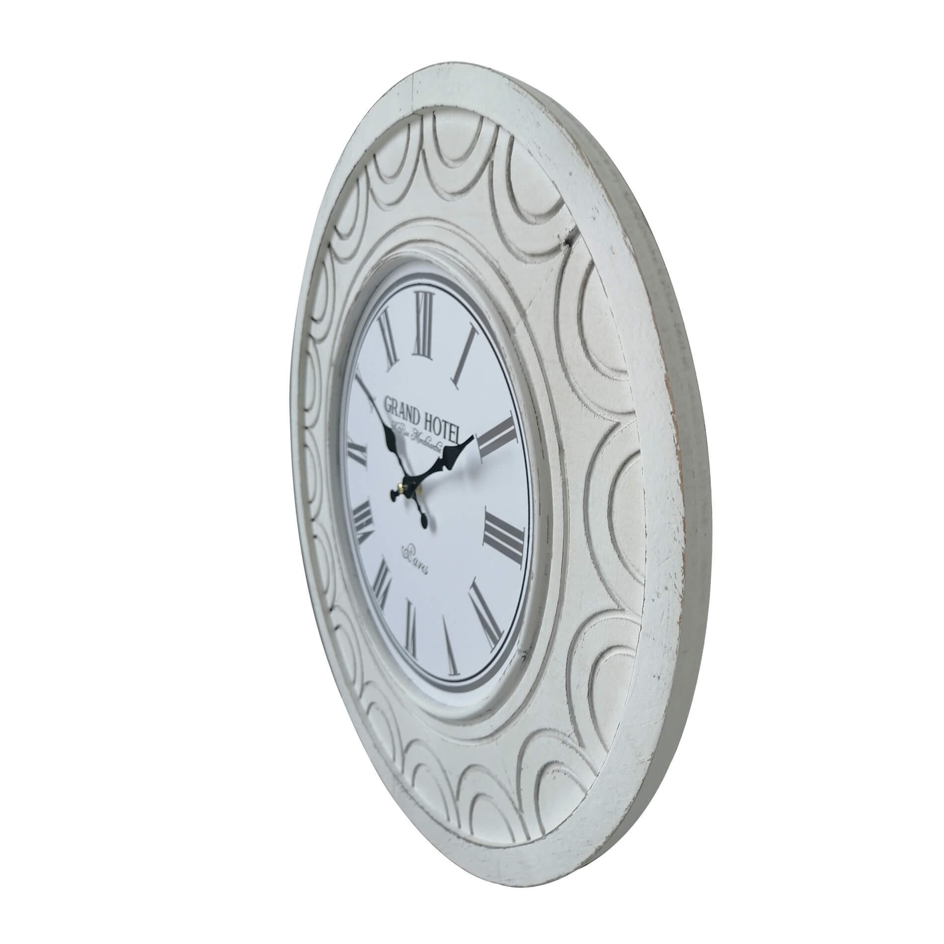WANDUHR Weiß 5/50/50 cm - Weiß, Holzwerkstoff (5/50/50cm) - Mobili Rebecca