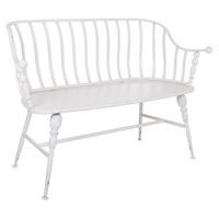 BANK 128x53x86 cm - Weiß, Metall (128/86/53cm) - Wanderlust