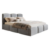 POLSTERBETT 160x200 Roma Slim mit Bettkasten, Lattenrost, Velvet Hellgrau - Hellgrau, Holz/Textil (160/200cm) - Emporius