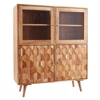 HIGHBOARD MYSTIC LIVING Akazie Natur 140cm - Braun, Holz (118/140/40cm) - riess-ambiente