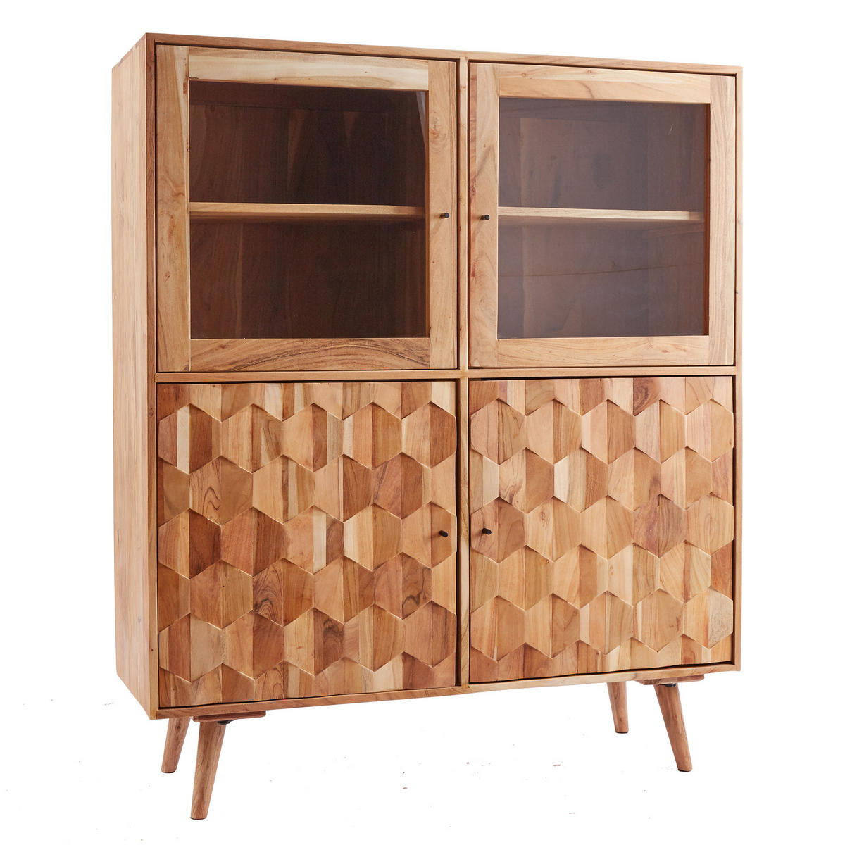 HIGHBOARD MYSTIC LIVING Akazie Natur 140cm - Braun, Holz (118/140/40cm) - riess-ambiente
