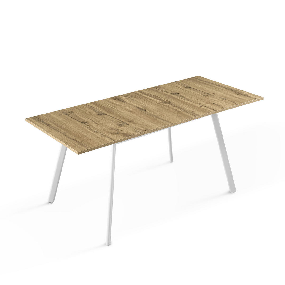 ESSTISCH OSKAR 120-160/80/76 cm Eiche - Eichefarben, Holz (80/120/76cm) - B&D Home