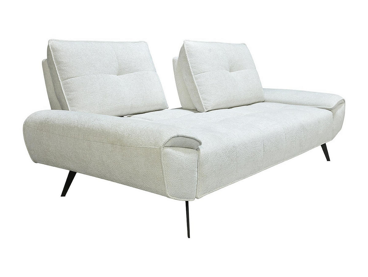 SOFA - 3 Personen - stoff - weiß Kelopa - Weiß, Textil/Metall (231/88/130cm) - Vente-Unique