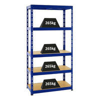 SCHWERLASTREGAL Tiger 180x90x45 cm Fachlast 265 kg Blau - Blau, Metall (90/180/45cm) - PROREGAL