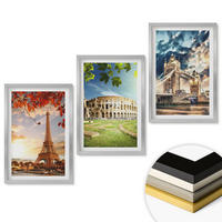 WANDBILDER 3er Set - 40x60 cm Silberner Rahmen - Denkmäler Europas - Silberfarben, Kunststoff (40/60cm) - ArtPrintCave