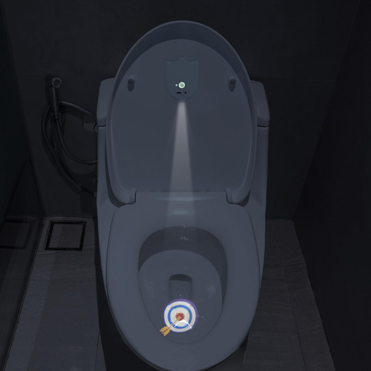 TOILETTENLICHT mit Bewegungssensor, mehrfarbig, 9.5/2.8/6.8 cm - Weiß, Kunststoff (7/3.2/10cm)
