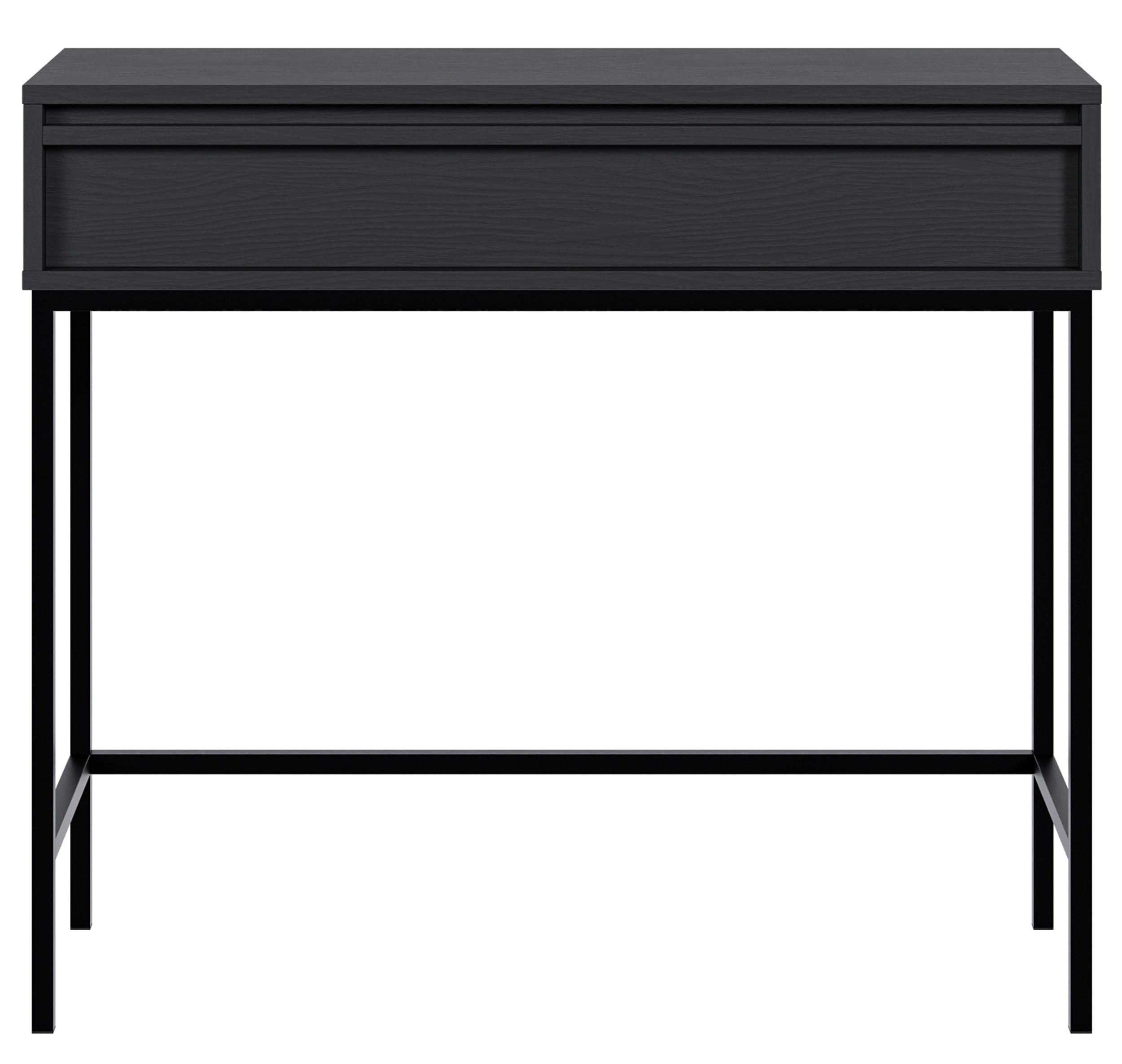 KONSOLENTISCH Evo Schwarz mit Metallgestell 90 cm - Anthrazit/Schwarz, Holzwerkstoff/Metall (34/90/79cm) - Selsey