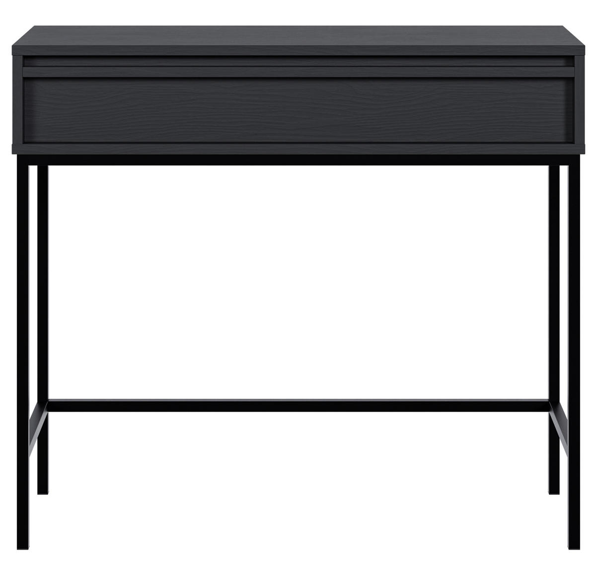 KONSOLENTISCH Evo Schwarz mit Metallgestell 90 cm - Anthrazit/Schwarz, Holzwerkstoff/Metall (34/90/79cm) - Selsey