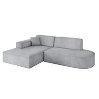 ECKSOFA Ottomane Links IREA-L1-v4 - 232x165x77 cm Grau - Titanfarben, Holzwerkstoff/Textil (232/165cm) - ALTDECOR