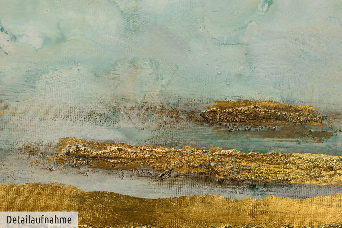 ACRYLBILD HANDGEMALT 120/40 cm - Blau, Holz/Textil (1.62/40cm) - KUNSTLOFT