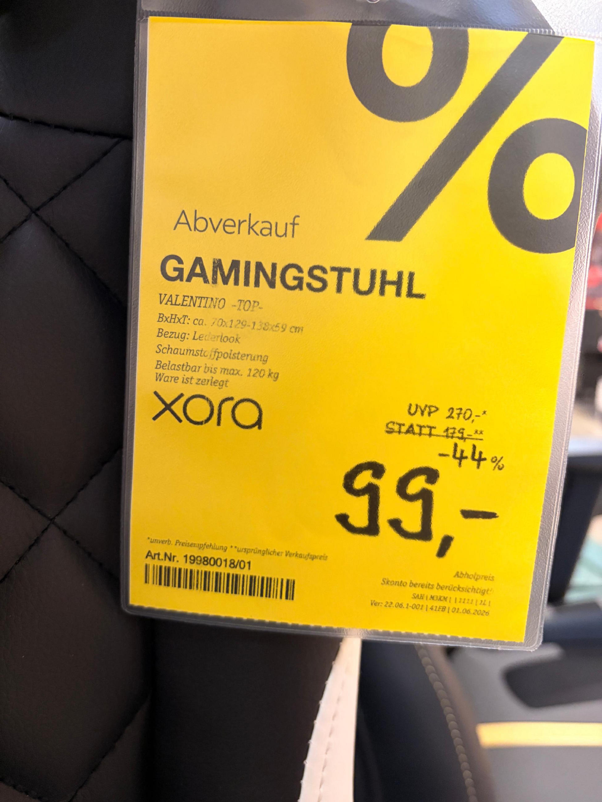 GAMINGSTUHL VALENTINO -TOP- - Xora