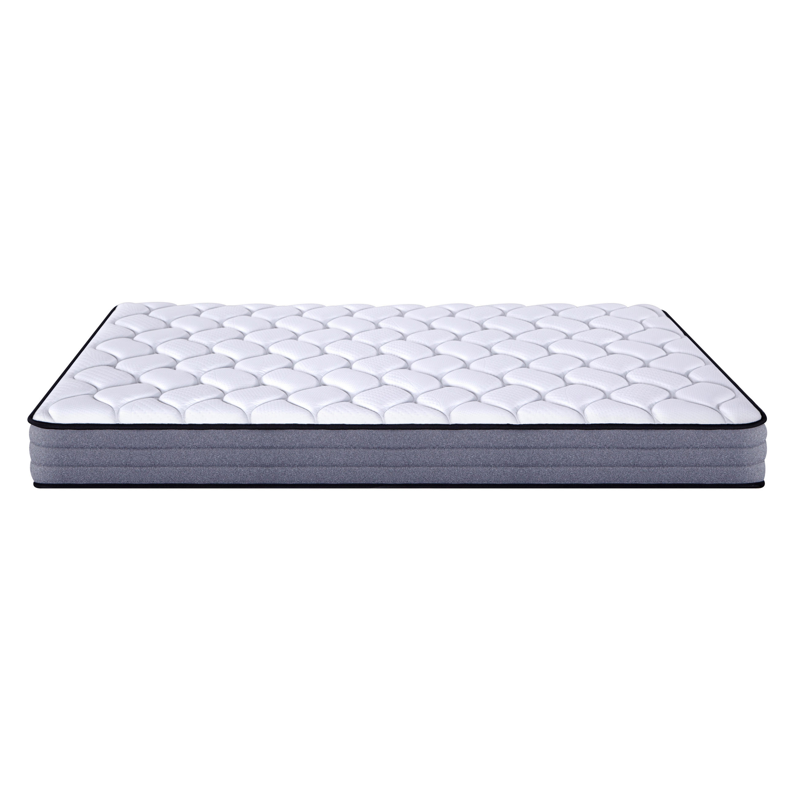 TASCHENFEDERKERNMATRATZE Weiß/Grau 140/200/20 cm H3 7-Zonen OEKO-TEX - Weiß, Metall - PANGIVO