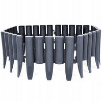 RASENKANTE 10-er Set Kunststoff Grau - Grau, Kunststoff (5/15/28cm) - KRUMAD