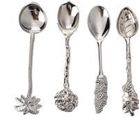 BESTECK-SET 8-teilige Kaffeelöffel-Set Zinklegierung - Silberfarben, Metall