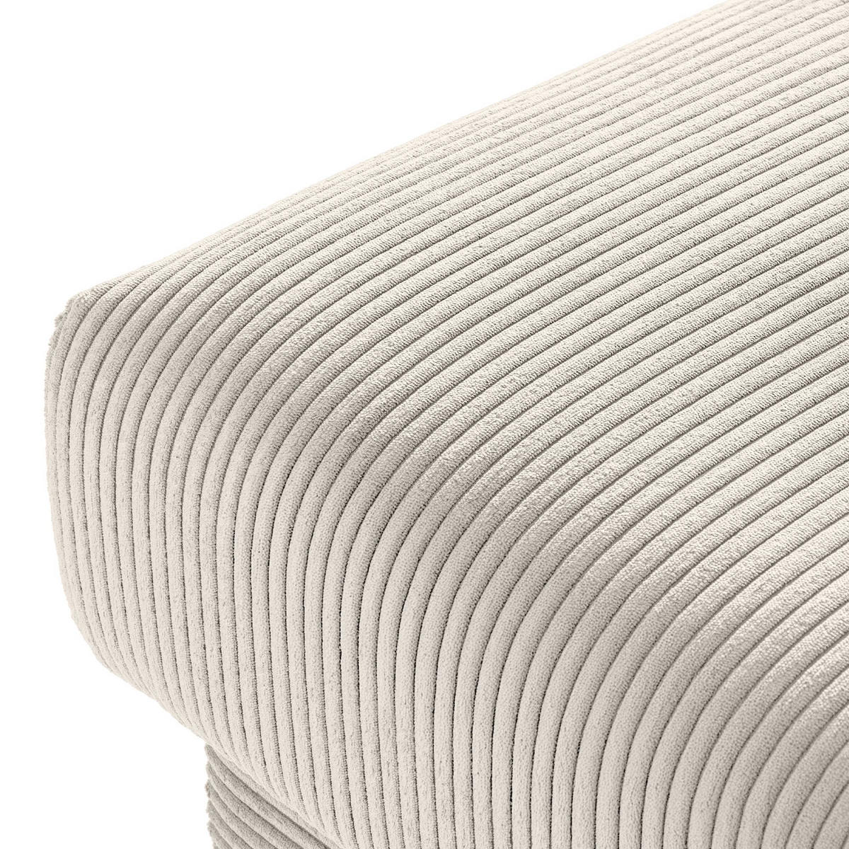FUẞSTÜTZE GUSTAVO II, Cremefarbig - Creme/Braun, Holz/Holzwerkstoff (53/49/53cm) - KONSIMO®