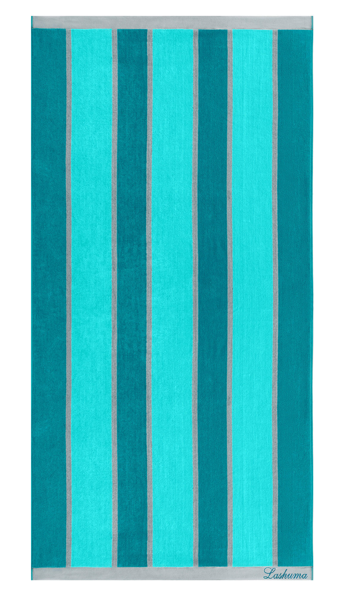 STRANDTUCH Porto 90x180 cm - Türkis/Grün, Naturmaterialien (90/180cm) - Lashuma