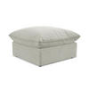 POUF Samt Stoff Grau - Hellgrau/Schwarz, Holzwerkstoff/Kunststoff (75/45/75cm) - Makamii