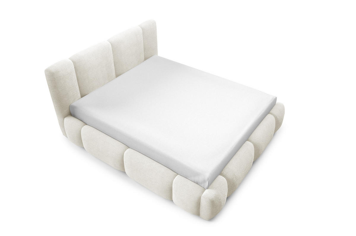 POLSTERBETT BLANCO mit Bettkasten, Bett 160x200, Doppelbett mit Stauraum und Lattenrost, ohne Matratze, Schlafzimmer - Weiß - Weiß, Holz/Textil (160/200cm) - Furnistar