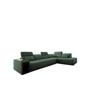 ECKSOFA L-Form Mindy XI Mit Schlaffunktion Und Verstellbarer Rückenlehne Stoff Verita Grün Rechts - Grün, Holz/Textil (350/230cm) - Kaiser Möbel