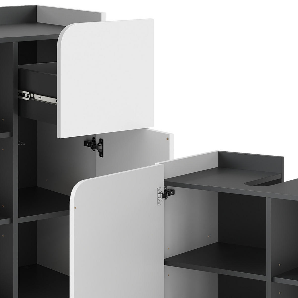 KOUPELNOVÝ NÁBYTEK Karen Antracitová/bílá - bílá/antracitová, kompozitní dřevo (60/65/35cm) - Vicco