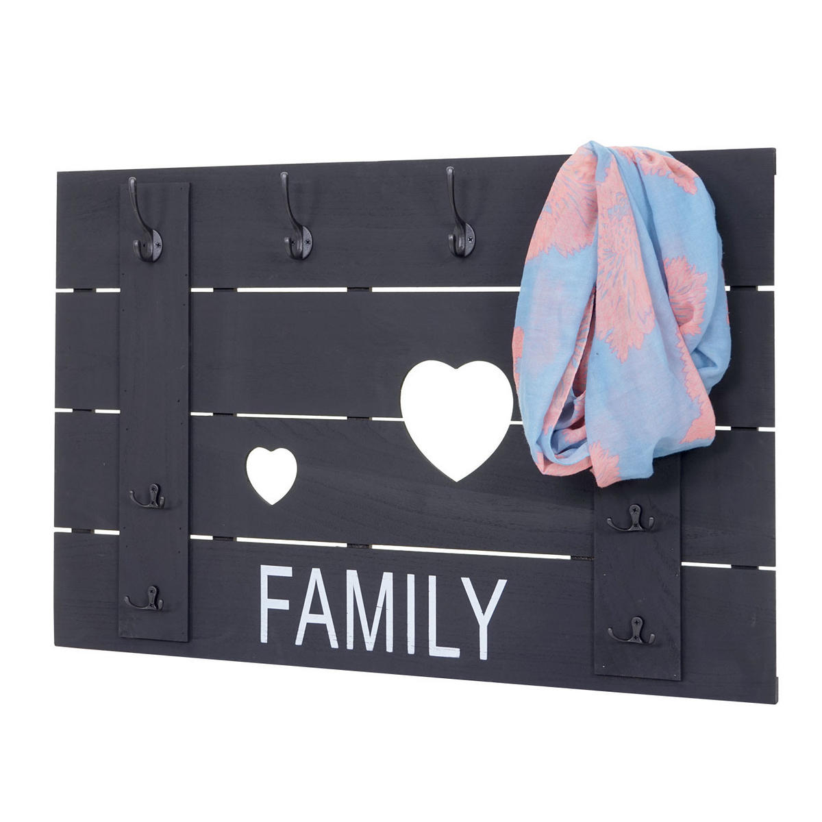 WANDGARDEROBE FAMILY SHABBY-LOOK Grau - Grau, Holz (90/60/3cm) - MCW