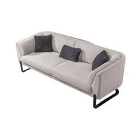 2-SITZER Sofa SILVANA, Cremeweiß - Beige, Textil/Metall (195/75/86cm) - Villa Möbel