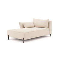 CHAISELONGUE für Terrasse und Garten, Stoff Sunlight, Ecru, Links, SUNMEE - Ecru, Holz (80/90/165cm) - Kaiser Möbel