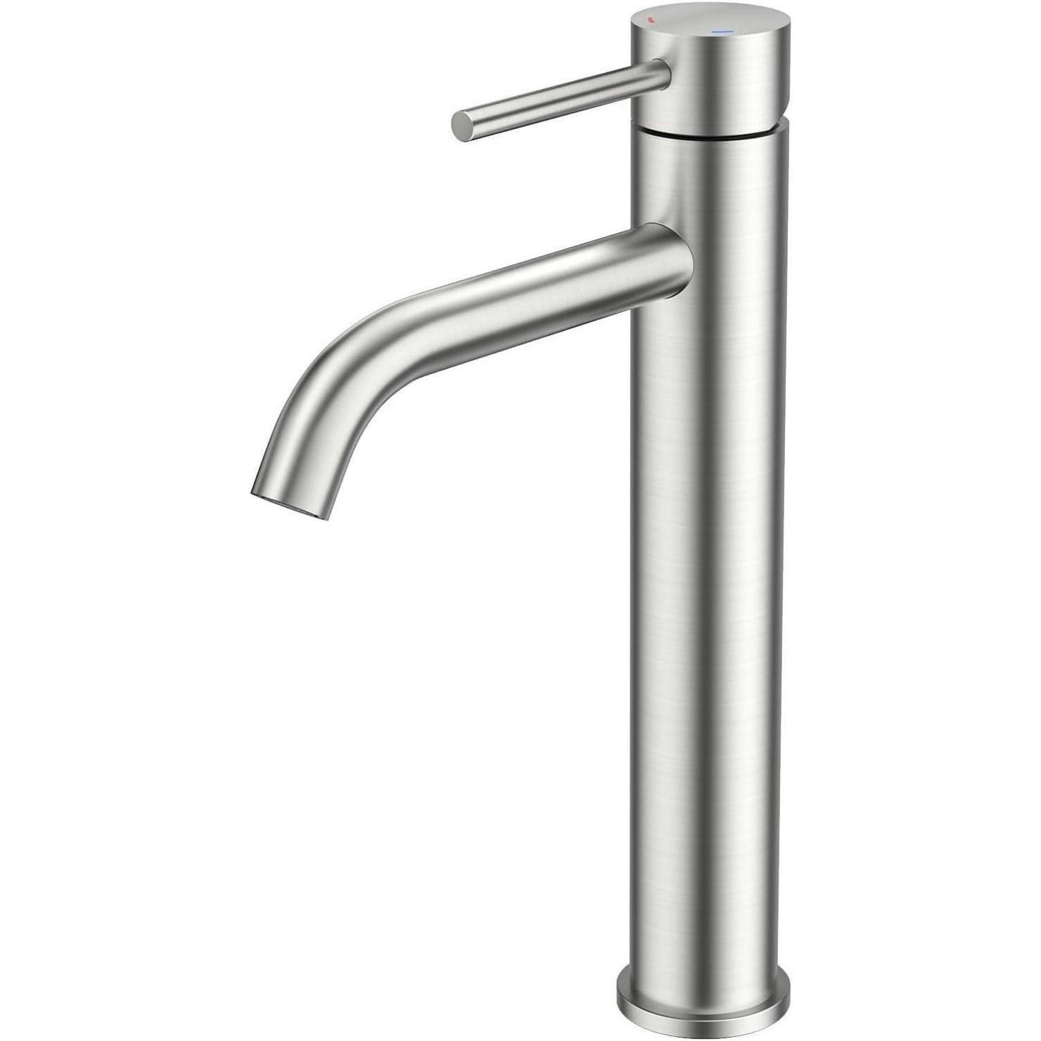WASCHTISCHARMATUR Hoch Gebürstetes Nickel 190 MM Auslaufhöhe - Silberfarben, Metall (5.8/15.8/28.5cm)