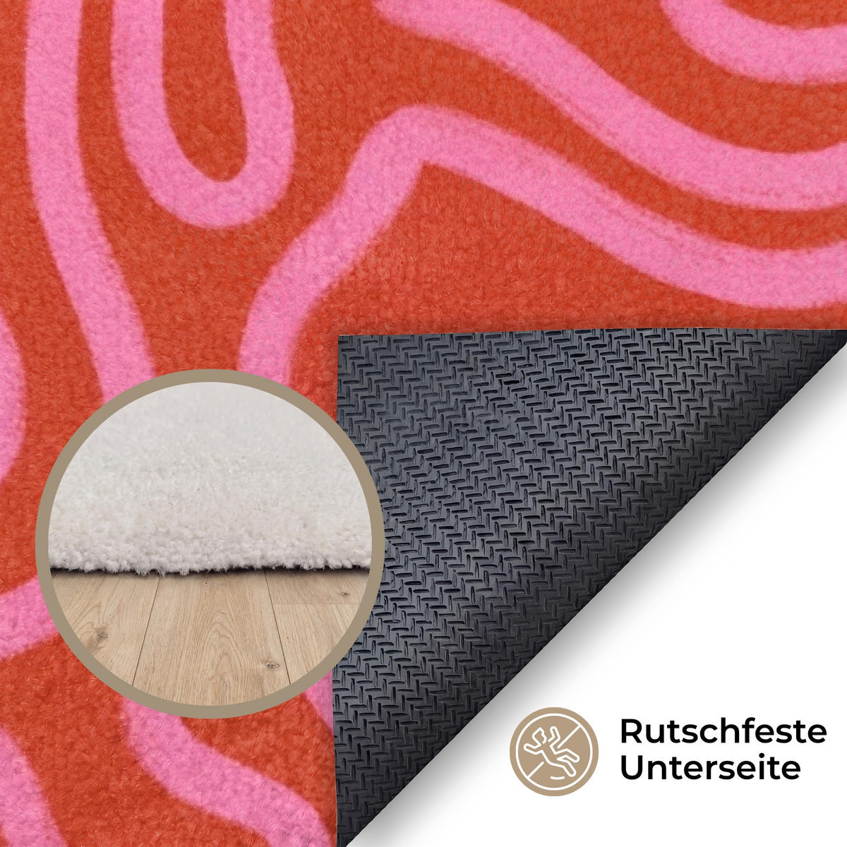 KOBERCE - Ružová - 200x140 cm - červená, textil/plast (200/0.4cm) - OnlyWow
