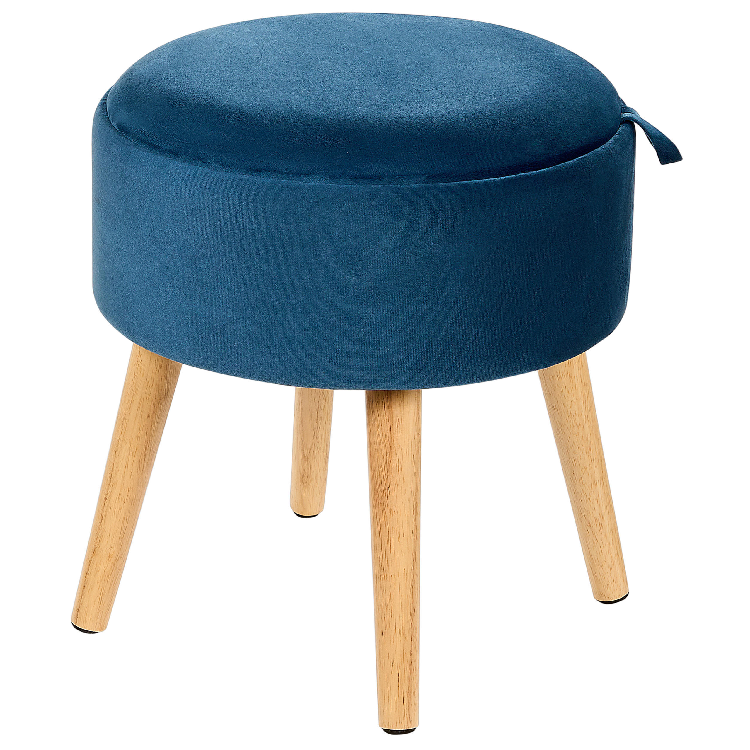 HOCKER Neely 39/39/43 cm - Blau, Textil (39/43/39cm) - Beliani
