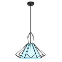 LED HÄNGELEUCHTE Metall Textil Schwarz - Schwarz, Metall (40/40/120cm) - Globo Lighting