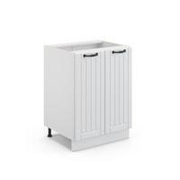 KÜCHENUNTERSCHRANK Fame-Line Weiß Landhaus 60 cm ohne AP - Creme/Weiß, Holzwerkstoff (60/82/51.6cm) - Vicco