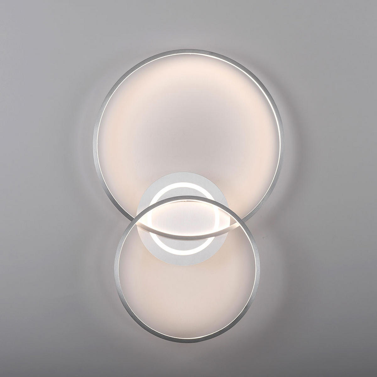 LED DECKENLEUCHTE Alu Silber Beweglich - Silberfarben, Metall (69/55/9cm)