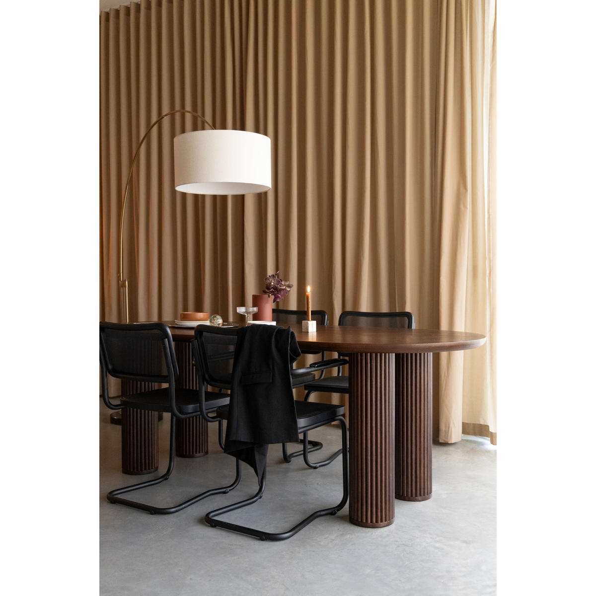 ESSZIMMERSTÜHLE Carree Armleuning Schwarz - 2 er Set - Schwarz, Holz (60/83/53cm) - Dutchbone