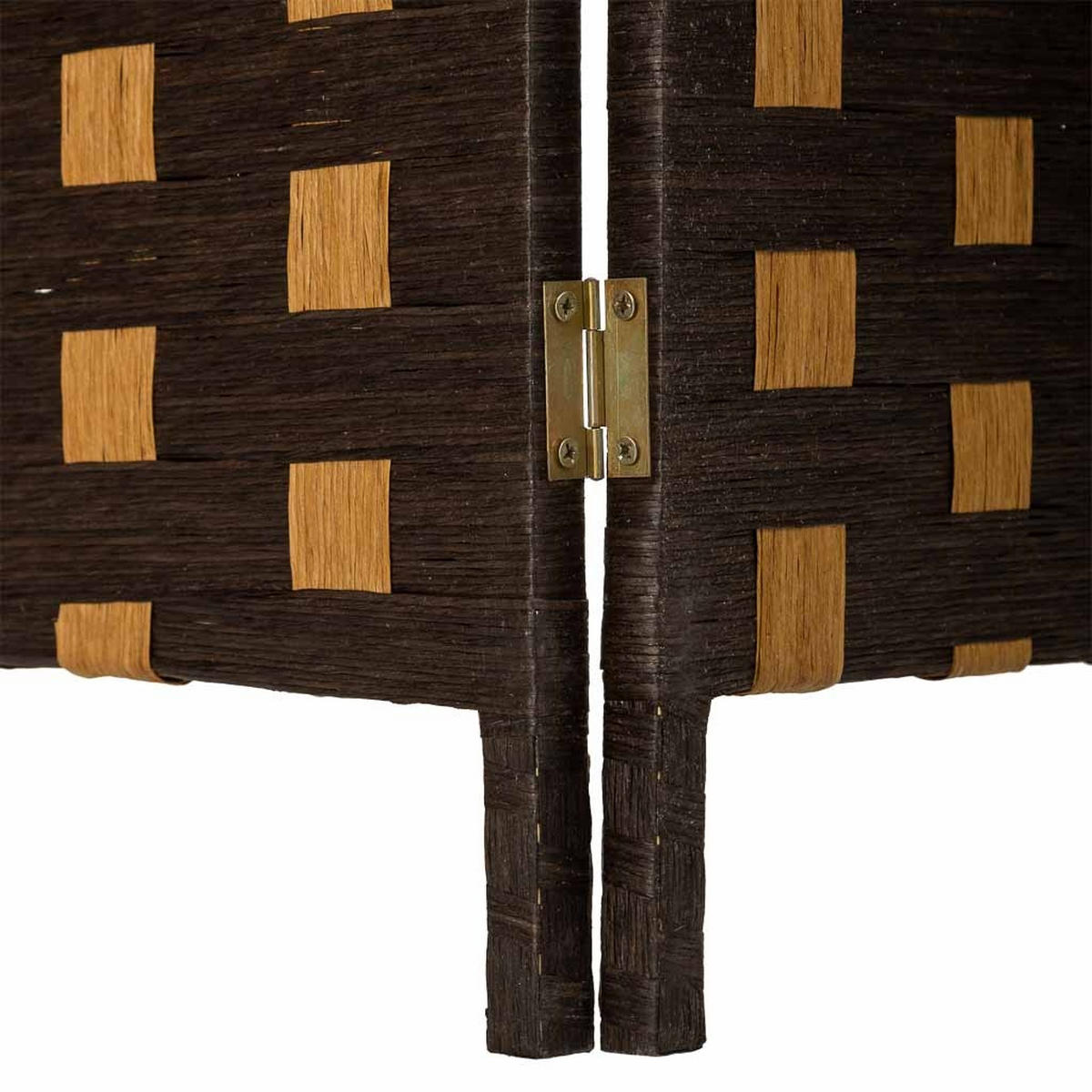 PARAVENT aus geflochtenem Papier mit 4 PANEELE, 3x180cm - Dunkelbraun, Papier (200/180/3cm) - Wanderlust