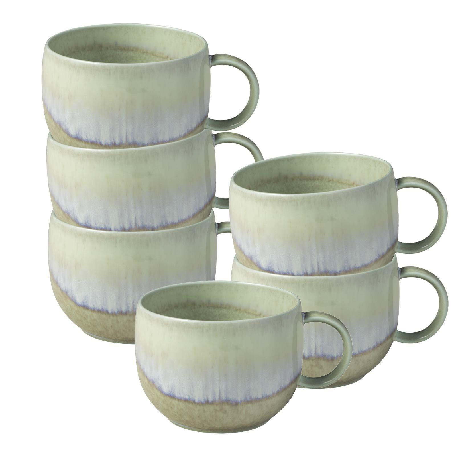 KAFFEETASSEN Perlemor Alga grün 190 ml 6er Set - Grün, Keramik (0.19L) - like.Villeroy & Boch