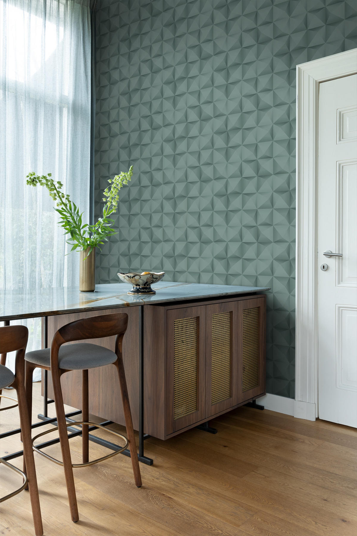 TAPETE 3D Muster 50 x 900 cm - Blau, Papier (50/900cm) - Origin Wallcoverings