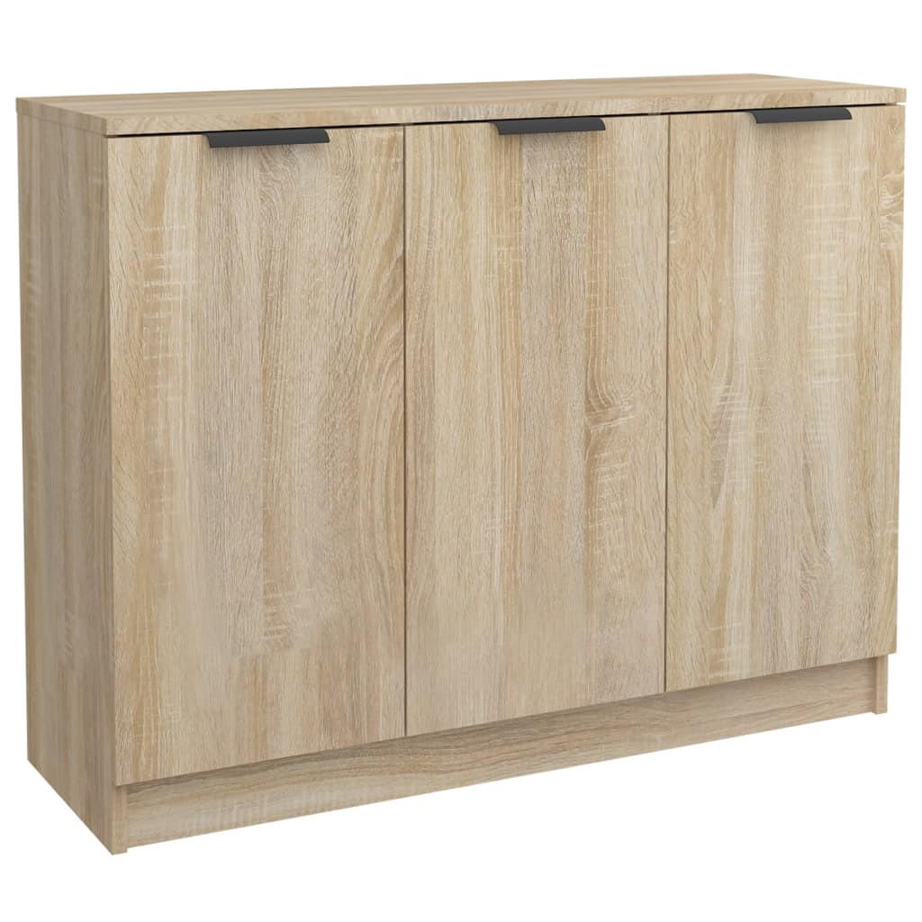 SIDEBOARD mit 3 Türen 90,5/30/70 cm aus Holzwerkstoff Sonoma-Eiche Dekor - Sonoma Eiche, Holz (90.5/70/30cm) - vidaXL