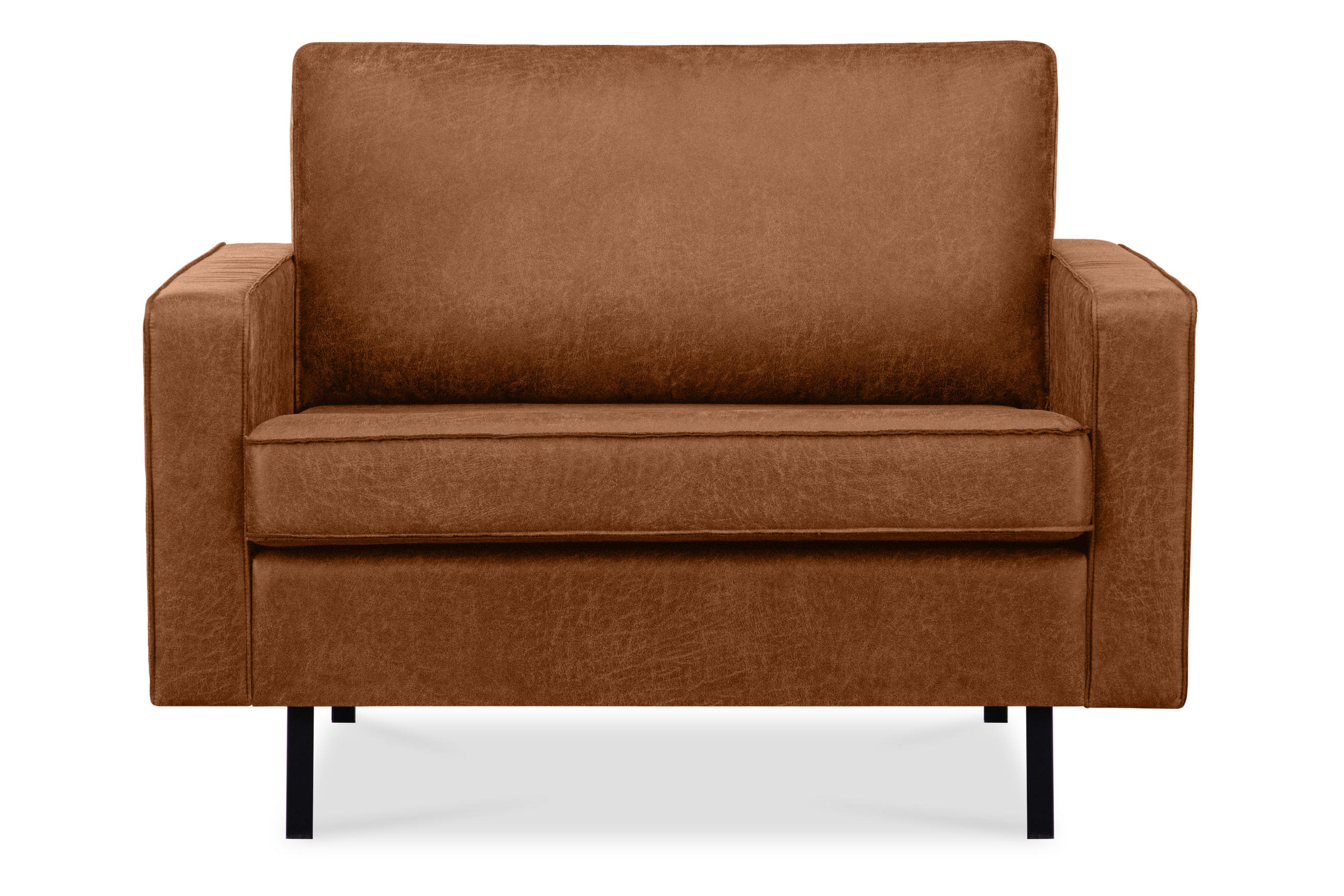 1,5-SITZER-SESSEL INVIA mit Armlehnen vintage, Lederoptik-Stoff, Rot - Rot/Schwarz, Textil (116/87/98cm) - KONSIMO®