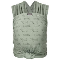 BABYTRAGETUCH Elastisches Tragetuch - Salbeigrün/Anthrazit, Textil (50/0.1/540cm) - Hoppediz