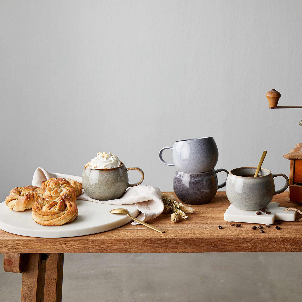 TASSE (4er Set) Cottage - Blau, Keramik (0.35L) - Butlers