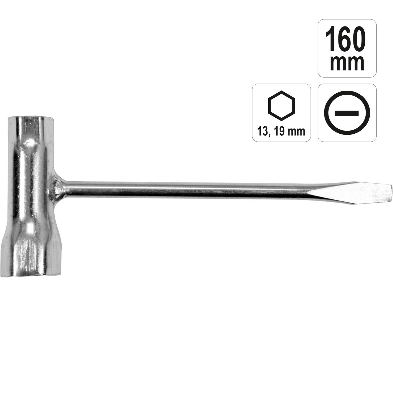KOMBISCHLÜSSEL Motorsägen, Zündkerzenschlüssel 13x19mm - Grau, Metall (20/8/3cm) - TRIZERATOP