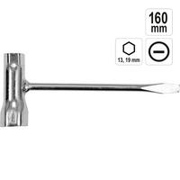 KOMBISCHLÜSSEL Motorsägen, Zündkerzenschlüssel 13x19mm - Grau, Metall (20/8/3cm) - TRIZERATOP