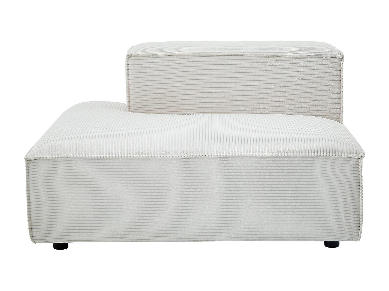 RECAMIERE ohne Schlaffunktion - 1 Person - samt - beige Ruzolo - Beige, Textil (120/67/105cm) - Vente-Unique