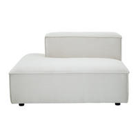 RECAMIERE ohne Schlaffunktion - 1 Person - samt - beige Ruzolo - Beige, Textil (120/67/105cm) - Vente-Unique