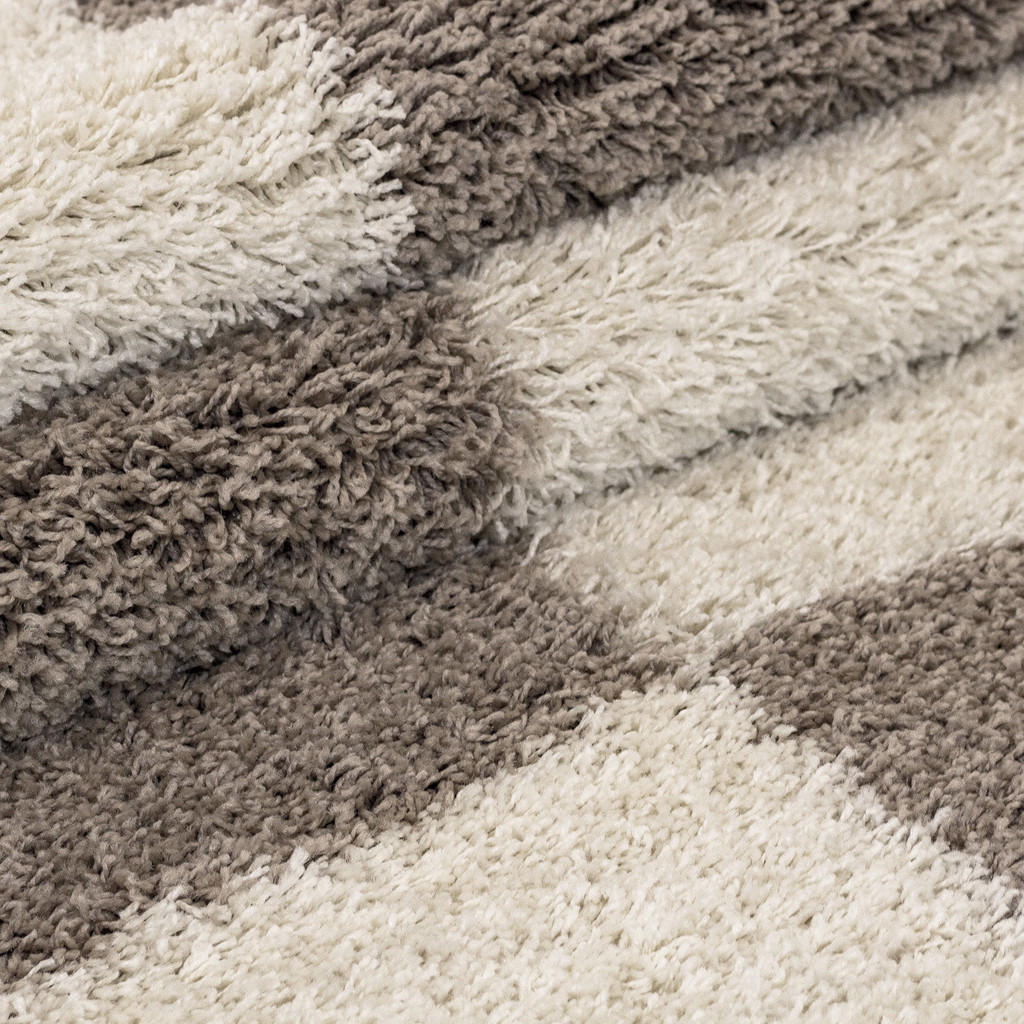 Thumbnail - Kadima Design Teppich, Beige, Textil, Kariert, Rund, 200x200 cm, pflegeleicht, Teppiche & Böden, Teppiche, Hochflorteppi...