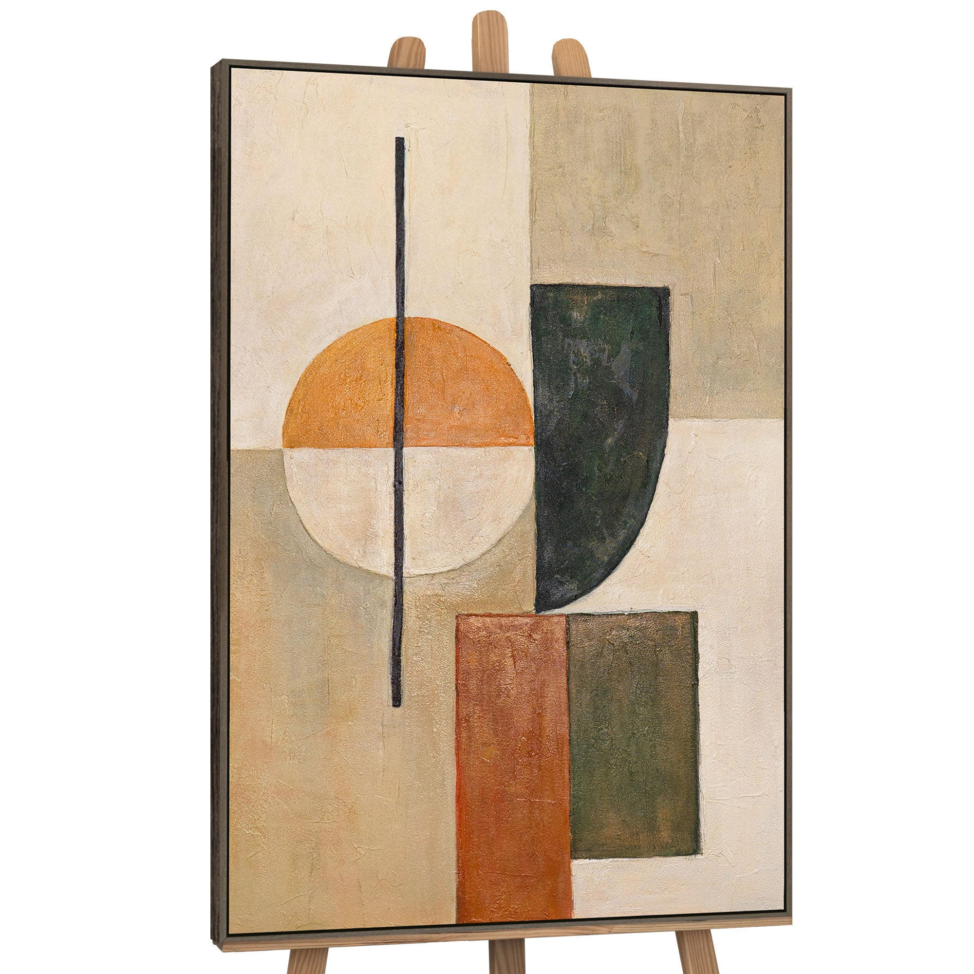 GEMÄLDE Gleichgewicht Schattenfugenrahmen Eichefarben 140x100 cm - Eichefarben, Holz (140/100cm) - YS-art gallery